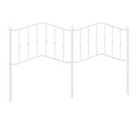 Yisssmeng Tête de lit de rechange en métal blanc, 180 cm, tête de lit en acier revêtu par pulvérisation, 187 x 4 x 98 cm, design classique pour lit double avec cadre tubulaire rond