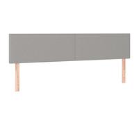 Yisssmeng Tête de lit en tissu gris clair 200 x 5 x 78/88 cm - Tête de lit classique rembourrée pour lit double - Tête de lit réglable en hauteur avec pieds en bois solides et housse en tissu