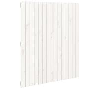 Yisssmeng Tête de lit murale blanche 95,5 x 3 x 110 cm en pin massif - Paroi arrière élégante pour lits sans tête de lit - Panneau de montage mural pour chambre à coucher et chambre d'amis