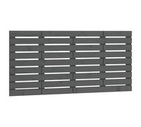 Yisssmeng Tête de lit murale grise 141 x 3 x 63 cm - Tête de lit en pin massif pour lits sans paroi arrière - Panneau mural élégant pour chambre à coucher - Design rustique