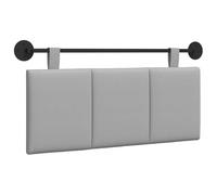 Yisssmeng Tête de lit suspendue en tissu gris nuage 110 x 55 x 5 cm - Tête de lit rembourrée moderne pour montage mural - Tête de lit rembourrée avec rail en métal et sangles pour chambre à coucher