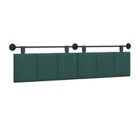 Yisssmeng Tête de lit suspendue en tissu vert foncé - Tête de lit rembourrée moderne - Montage mural avec sangles réglables - 210 x 55 cm - Panneau mural rembourré pour chambre à coucher