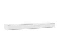 Yisssmeng Tiroirs de Lit Blanc 200x36,5x16,5 cm Bois d'ingénierie | Module de rangement bas multifonction pour chambre à coucher, servant de marchepied robuste et banc assise élégant