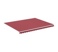 Yisssmeng Toile de Rechange pour Auvent 4,5x3,5 m Bordeaux | Toile d'ombrage en polyester résistant aux UV avec cantonnière pour rafraîchir terrasse, jardin et patio.
