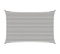 Yisssmeng Voile d'ombrage à angle droit - 3 x 4 m - En polyéthylène haute densité - Respirant - Pour jardin, terrasse et balcon - Gris clair et blanc - Avec fixations en acier inoxydable