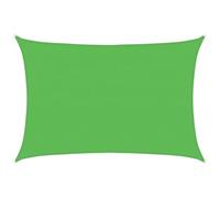 Yisssmeng Voile d'ombrage rectangulaire en polyéthylène haute densité 160 g/m², vert clair, 4 x 6 m, perméable au vent, filet d'ombrage pour jardin, terrasse, balcon et extérieur, cordes de fixation