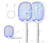YISSVIC 2PCS Raquette Electrique Insectes Pliable 4000V Rechargeable