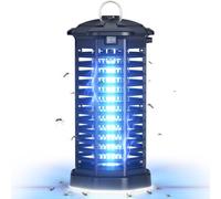 YISSVIC Lampe Anti Moustique 4200V Appareil Anti Mouche 15W Tueur Mouche Electrique IPX4 avec Éclairage LED Lutte Contre Moustiques Mouches et Autres Insectes Volants pour Interieur et Extérieur