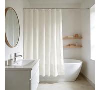 YISURE Rideau de Douche Beige Tissus Lavable Hydrofuge 80 x 170 cm Lavable | Rideau douche en polyester avec œillets métalliques pour la salle de bains, largeur 180 x hauteur 170 cm