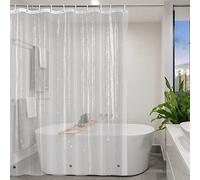 YISURE Rideau de Douche Transparent 240 x 200 Clair PEVA imperméable | rideau douche plastique avec aimants, largeur 240 x hauteur 200cm