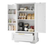 YITAHOME Armoire de cuisine blanche 60 x 40 x 110 cm avec étagère et tiroir