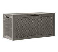 YITAHOME Boîte de rangement en résine de 370 litres, résistante aux intempéries, verrouillable pour intérieur et extérieur pour fournitures et articles essentiels, taupe