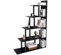 YITAHOME Étagère 5 étagères, bibliothèque d'angle autoportante en Forme de L, Support de Rangement Polyvalent de Style Minimaliste Moderne pour Salon, Chambre à Coucher, Couloir, Bureau, Noir