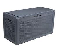 YITAHOME Grand Boîte de Rangement Extérieure en Résine de 380L avec pour Meubles de Patio, d'extérieur, Outils de Jardin et Fournitures de Piscine - Étanche, Verrouillable