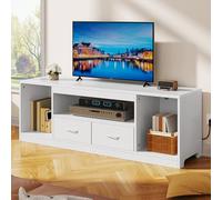 YITAHOME Meuble TV 148 cm pour TV jusqu'à 65" avec 2 Portes - 3 étagères réglables - Centre de Divertissement pour Salon et Chambre à Coucher