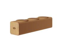 YITAYMLI Tabouret Pliable en Papier Kraft avec Coussin, Repose-Pieds Portable Multi-Places, Banc en nid d’Abeille Extensible Type accordéon supportant 440 LB, pour Salon(Brown,3 Seats)