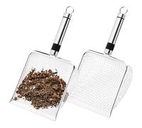 YiTePeDo Lot de 2 Tamis de Jardin en Métal Argenté (3,8/5 mm) - Tamis Jardinage Professionnel pour Terreau, Sable, Roches et Compost