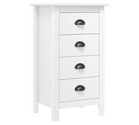 YITHOPI Buffet Hill Range blanc, commode, buffet de cuisine, armoire multifonction, pour chambre à coucher, couloir, salon, cuisine, 46 × 35 × 80 cm, bois massif de pin
