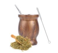 Yitobici Tasse à maté, ensemble de tasses à thé, avec paille et brosse de nettoyage, conception isolée à double paroi, pour thé maté