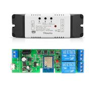 Yitouniu Tuya Smart Life - Module de commutateur momentané 2 canaux - DC/AC 7-32 V - WiFi RF Bluetooth - Compatible avec Alexa Goolge Home