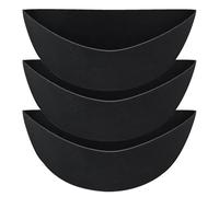 YIUPEDRFG Accessoire de jardin essentiel, doublure en feutre de remplacement pour paniers de fleurs, doublure en tissu pour pot de fleurs demi-cercle, réutilisable, 3 pièces de 14 pouces