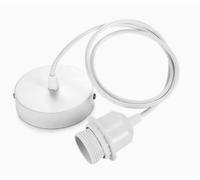 YIUPEDRFG Kit de Suspension équipé d'une Plaque de Plafond en Fer antirouille, Lampe Suspendue Blanche offrant Une flexibilité avec différents Abat-Jour, Blanc