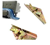 YIUWLMN Paire de charnières en zinc pour canapé-lit, literie, meubles, literie, canapé-lit, charnières réglables, mécanisme à ressort réglable, futon dormeur triple clic