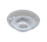 Yiwann Porte-savon rond en verre transparent pour douche, salle de bain