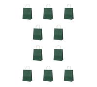 YIXANNX 10 pièces Sac d'emballage avec poignée torsadée Outil de Stockage de vêtements Sacs Cuisson à la Mode fête Vacances Bonbons Aliments Biscuits collations, Vert foncé