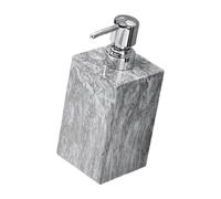 YIXANNX Distributeur de Savon à Effet marbre, Gris, 7.4 x 7.4 x 18.5 cm