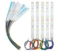 YIXISI 15 Bandes LED 100mm, Pré Câblées, Modélisme LED 2335 SMD, Blanc/Rouge/Jaune/Bleu/Vert, 12-18V