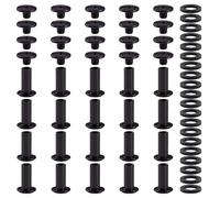 YIXISI 20 Set M5x12mm Chicago Vis AssNoir Pistolettiment Kit, Rivets pour Cuir CrucifNoir Pistoletme, Vis de Reliure, pour DIY, DécNoir Pistoletation de Cuir, Réparation de Reliure, Noir Pistolet