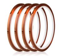 YIXISI 4 Pièces 3mmx33m Ruban Adhésif de Film de Polyimide, Résistant à La Chaleur Ruban, Kapton Bande, pour Imprimante 3d, Masquage, Soudure, Carte de Circuit Imprimé Isolant