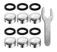 YIXISI 6 Pièces Mousseur Robinet M24, avec 6 Joint D'étanchéité et 1 ourche, Filtre à Robinet d'eau Accessoires avec Filtre en ABS, pour Cuisine Salle de Bain