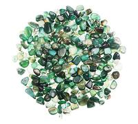 YiYa Vert Pierre d'agate Gravier Pierres Précieuses Quartz en Cristal Naturel pour la décoration de la Maison Remplisseur de Vase Fond de Piscine Mis en Pot Décoration (Environ 680g / Sac)