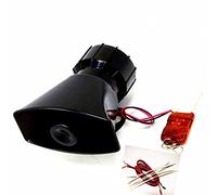 YIYDA Car Horn Corne d'alarme à distance Corne de voiture Alarme de sirène 7 Tons 100W Sirène d'incendie de police Klaxon télécommande marron Haut-parleur sans fil pour tout 12V camion bateau ect