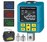 YIYEIE Adaptateur de ynamométrique numérique 0,5" pour voiture, 17-340 | Précision ± 2 %, adaptateur de couple numérique, alerte LED et sonnerie, crête/piste | Préréglage | Stocker/Supprimer
