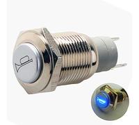 YIYIDA Commutateur de klaxon Reset switch Air Horn Interrupteur de réinitialisation Bouton de klaxon automatique Interrupteur momentané Bouton poussoir 12 V étanche pour voiture Camion Navire