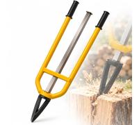 YIYIRAN Fendeuse De Bûches Portative À Inertie, Outil De Fendage Robuste À Glissière avec Poignées Ergonomiques Et Tige De Frappe Guidée, Coin en Acier Trempé, pour Cheminée, Camping Et Activités De