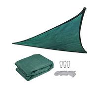 YiYYPT Voile d'ombrage Triangle pour Jardin Terrasse Balcon Voile Ombrage Protection des Rayons UV HDPE 185g/m² Filet Protection Solaire Filet D'ombrage Thermique Pose Rapide (3.6x3.6x3.6m,Green)