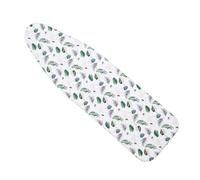 Yizunnu Housse de planche à repasser 140 x 50 cm - Rembourrage épais avec cordon de serrage - Fermeture réglable - Facile à installer et résistante aux brûlures - Imprimé feuille