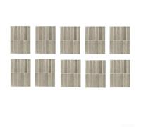YJC0232 Lot de 10 autocollants muraux épais de 2,5 mm en ABS faciles à installer et à nettoyer résistants à l'humidité pour cuisine, salle de bain, buanderie