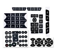 YJDOORPLAY Lot d'autocollants pour boutons de commande intérieure pour Mercedes-Benz W204, E W212, SLK R172, AC, Porte, Radio, Fenêtre, Bouton Volant - Réparation - Noir