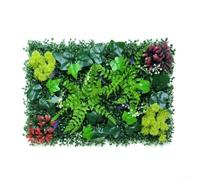 YJDOORPLAY Panneaux de haie de feuilles artificielles, panneaux muraux de haie artificielle, toile de fond d'herbe verte pour décoration, clôture, intérieur et extérieur, 40,6 x 61 cm (3)