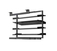 YJEUZCD Étagère À Chaussures Coulissante pour Placard Profond, Rangement Double Face Robuste avec Plateaux Réglables (sous Escalier)(72x28.5x68.5cm)