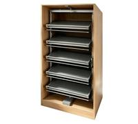 YJEUZCD Étagère À Chaussures Rotative À 360° Extensible pour Placard, Rangement Double Face avec Étagères Inclinables pour Dressing(50.5x36x(164.7-189.7) cm)