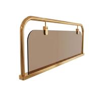 YJEUZCD Paravent pour Box De Restaurant - Cloison en Verre Trempé Et Cadre INOX pour Table, Panneau Intimité Bistrot, L50-150cm(100x40cm)