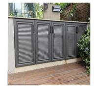 YJEUZCD Portes De Meubles en Aluminium sur Mesure Portes À Lames Effet Bois | Pour Le Balcon Buanderie Salle De Bain Cuisine Extérieure Ouverture Double Pose Encastrée Ou En Applique