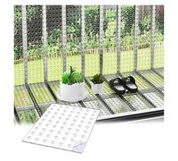 YJEUZCD Protection Transparent pour Rebord De Fenêtre en Acrylique 1,6mm, Tapis Perforé Antirouille pour Balcon Et Jardinière, Revêtement Robuste avec Drainage, 1cm(75x90cm)