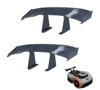 YJFY Lot de 2 ailerons arrière autocollants pour Worx M500 Plus, Navimow, Ecovacs Goat G1, Gardena, etc. Accessoires pour robot tondeuse (noir)